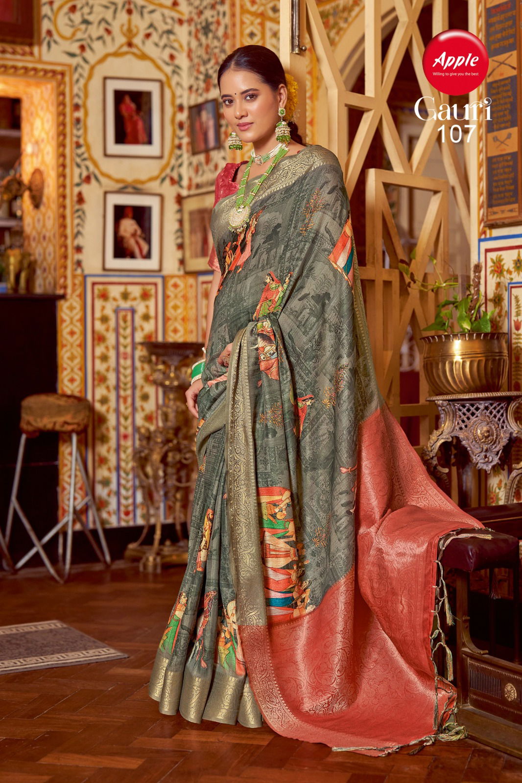 Gauri Vol 1 By Apple Smooth Silk Wedding Wear Sarees Suppliers In India